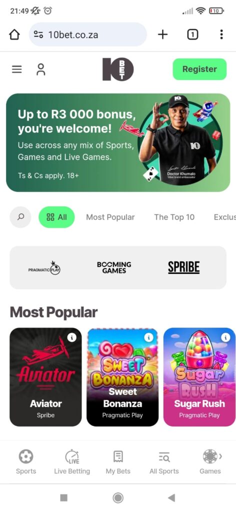 10bet mobile view