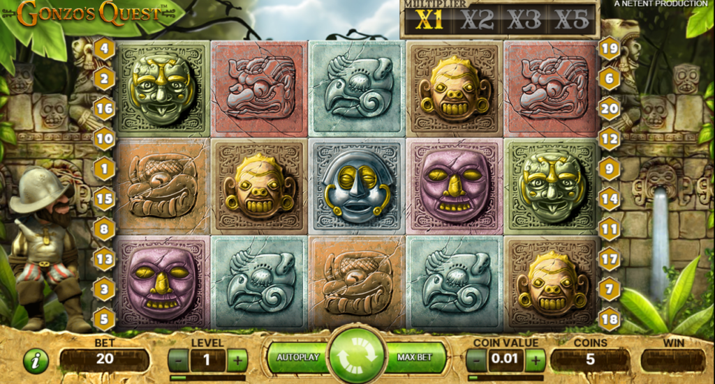 Gonzo's Quest nice looking online slot